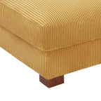 Modern Corduroy Fabric Oversized Accent Ottoman