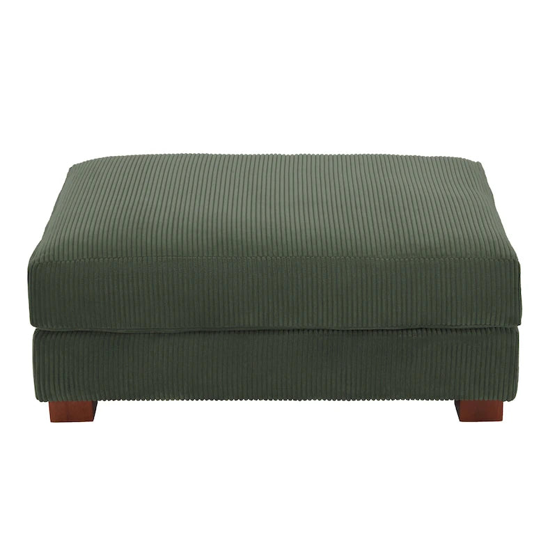 Modern Corduroy Fabric Oversized Accent Ottoman