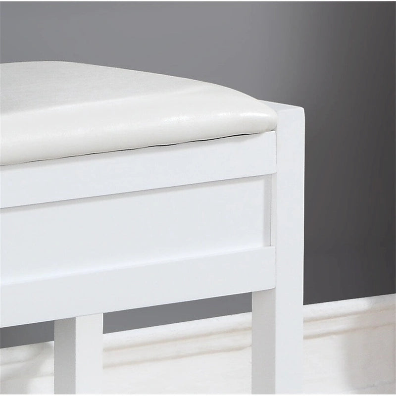 Wood Shoe Storage Bench with Lift-up Seat Cushion