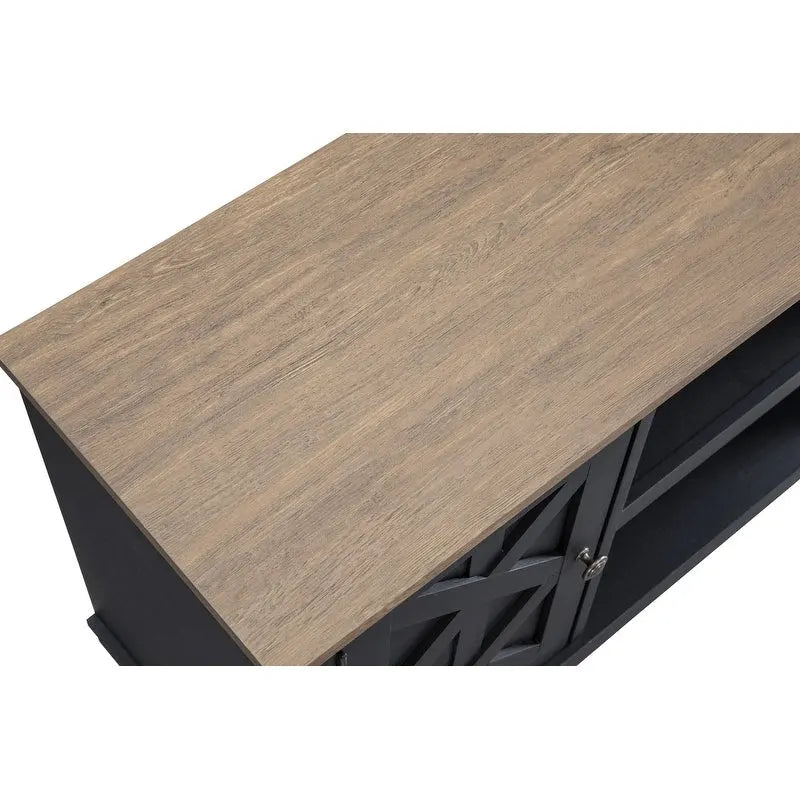 Meuble TV en bois brut imitation 54 po pour téléviseurs de 60 po - 54 po de largeur