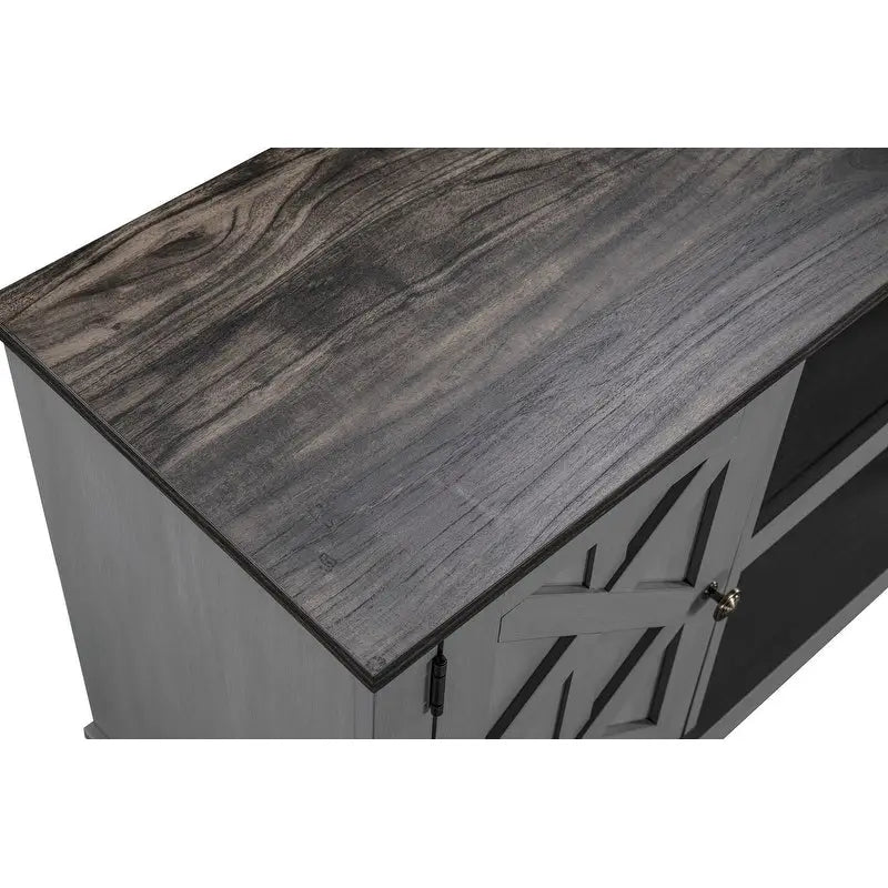 Meuble TV en bois brut imitation 54 po pour téléviseurs de 60 po - 54 po de largeur