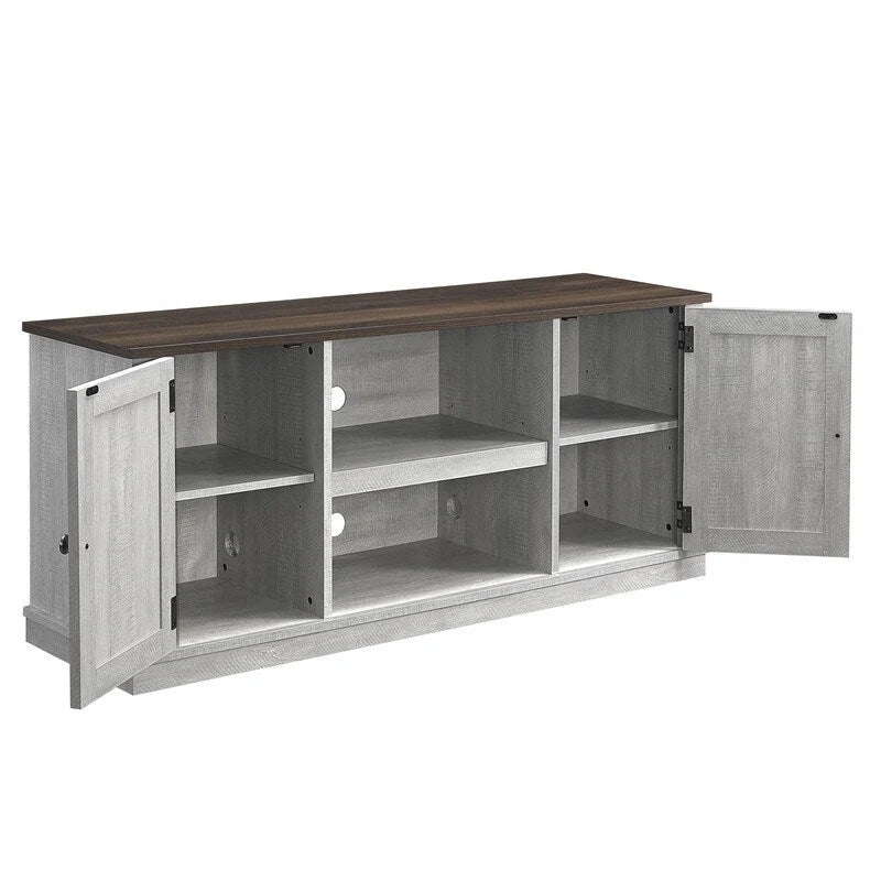 Meuble TV en bois brut imitation 54 po pour téléviseurs de 60 po - 54 po de largeur