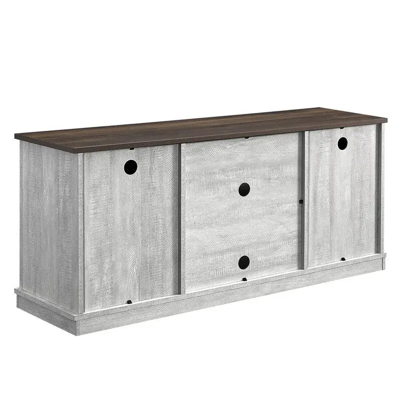 Meuble TV en bois brut imitation 54 po pour téléviseurs de 60 po - 54 po de largeur