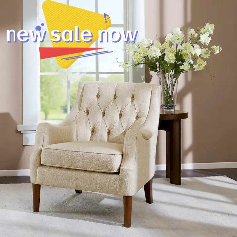 Modern Button Tufted Accent Chair