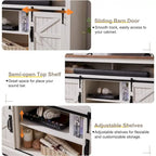 Farmhouse Wood TV Stand, Highboy Entertainment Center, Media Console
