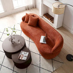 Modern Glam Round End Nesting Coffee Table Set for Living Room (Set of 2) No Assembled