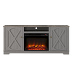 70 Farmhouse TV Stand with Fireplace, Fits up to 75 TV - 70W x 30H x 14.5D
