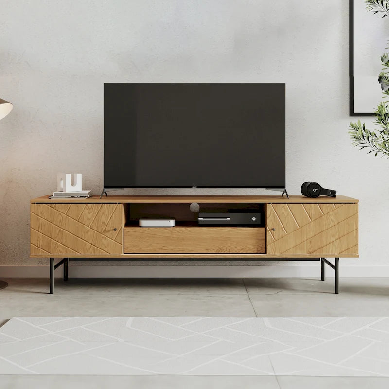 Studio London Amara 70.6 Media Console Oak Effect TV Stand