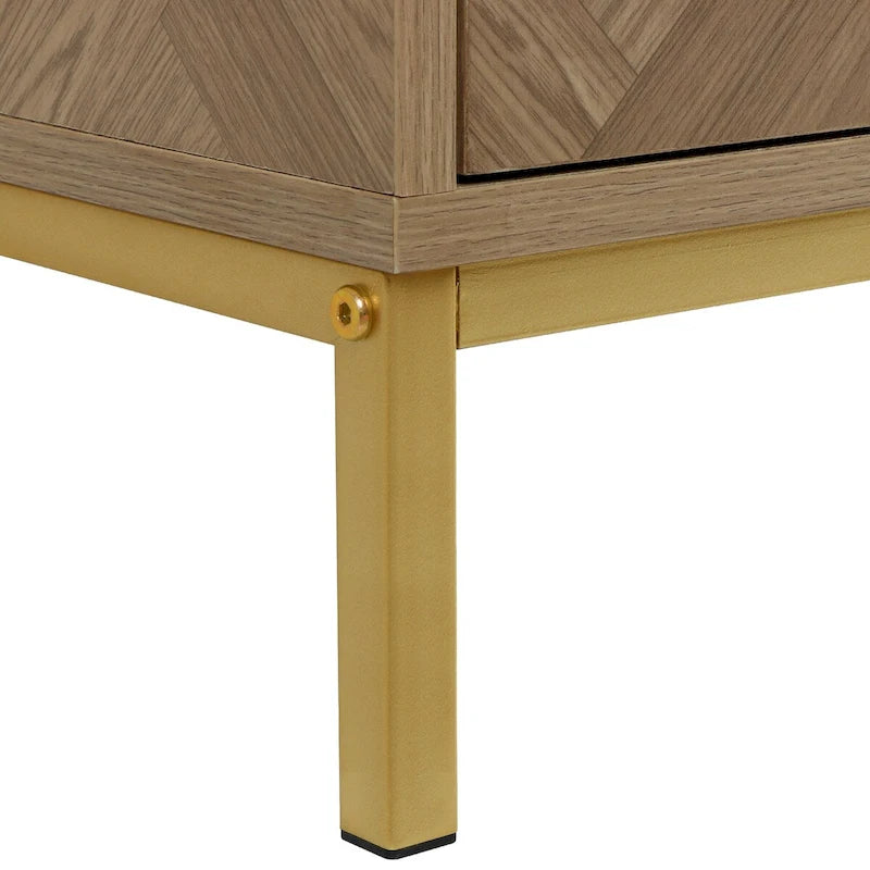 Anmytek Modern 2-Door Wood Buffet Sideboard Accent Storage Cabinet with Adjustable Shelves