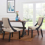 Chaises de salle à manger rembourrées en tissu Cambridge - Lot de 2