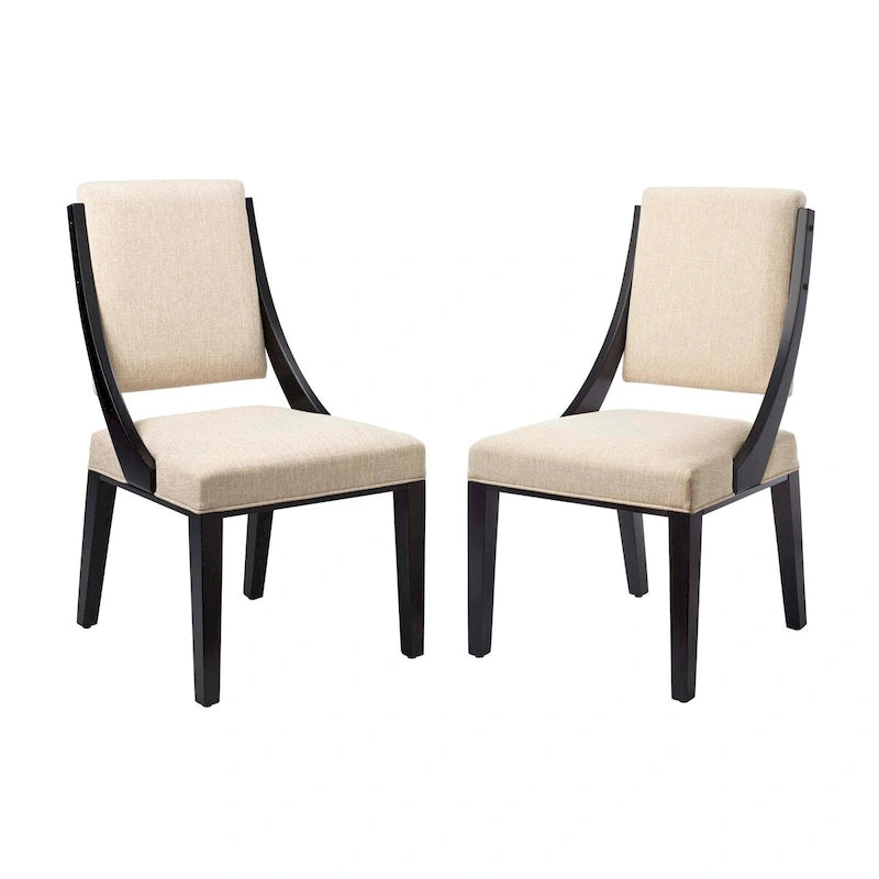 Chaises de salle à manger rembourrées en tissu Cambridge - Lot de 2