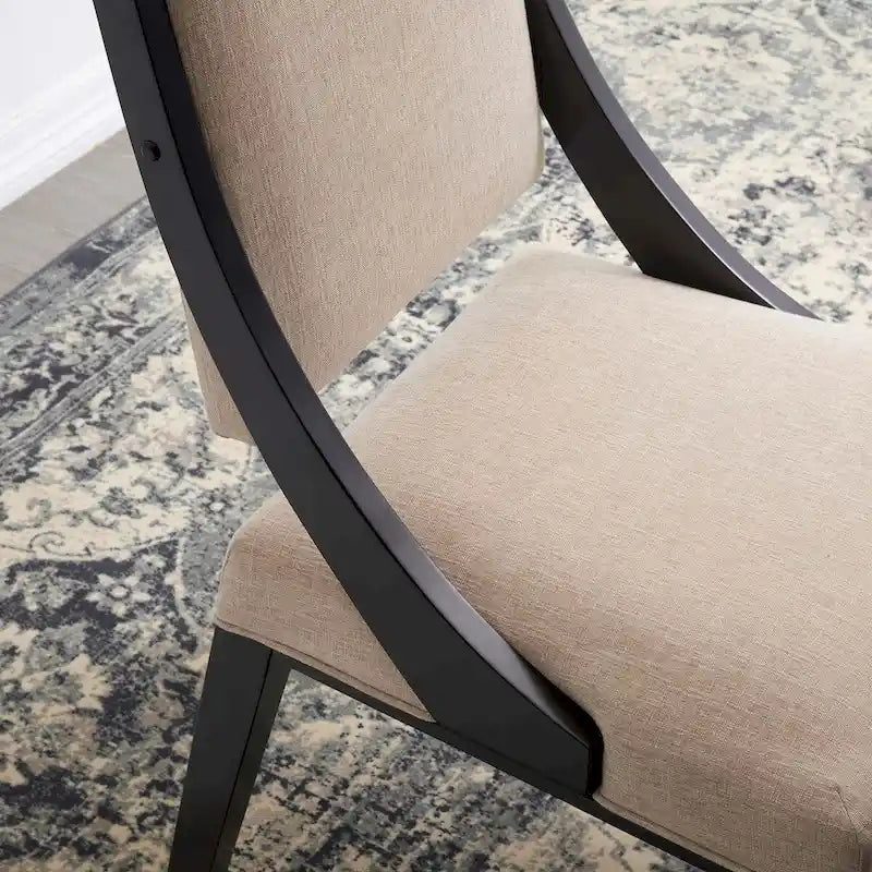 Chaises de salle à manger rembourrées en tissu Cambridge - Lot de 2