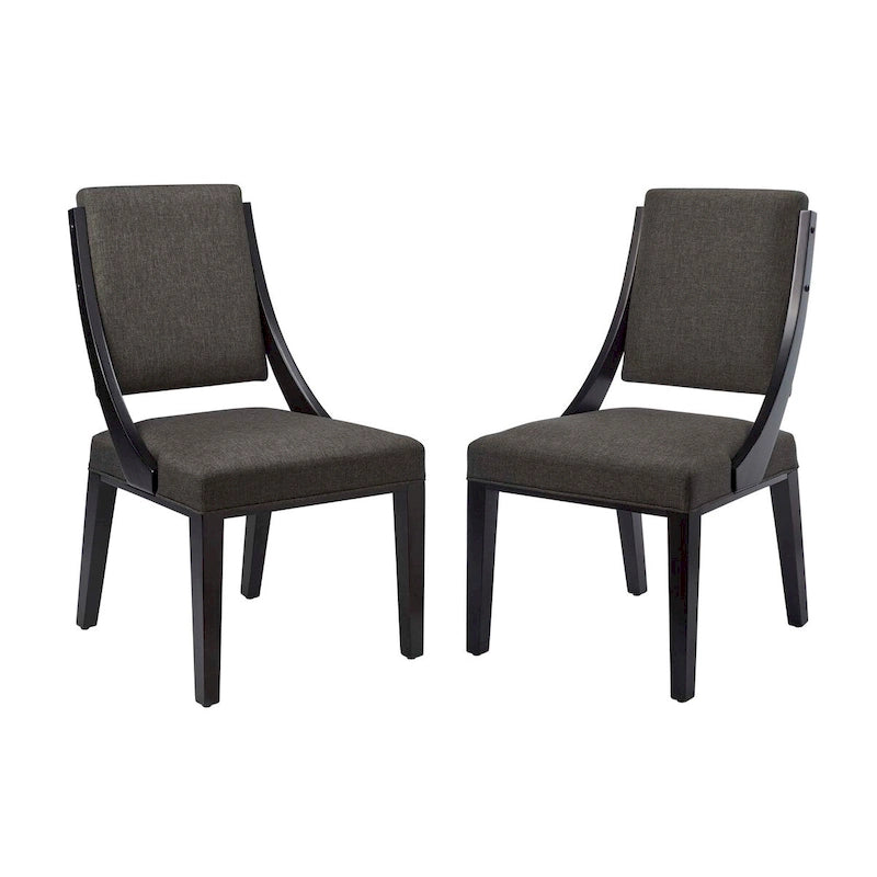 Chaises de salle à manger rembourrées en tissu Cambridge - Lot de 2