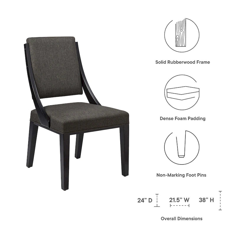 Chaises de salle à manger rembourrées en tissu Cambridge - Lot de 2