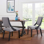 Chaises de salle à manger rembourrées en tissu Cambridge - Lot de 2
