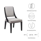 Chaises de salle à manger rembourrées en tissu Cambridge - Lot de 2
