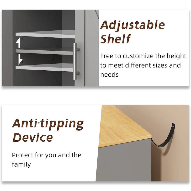 Futzca Sideboard Buffet Cabinet, Kitchen Storage Cabinet