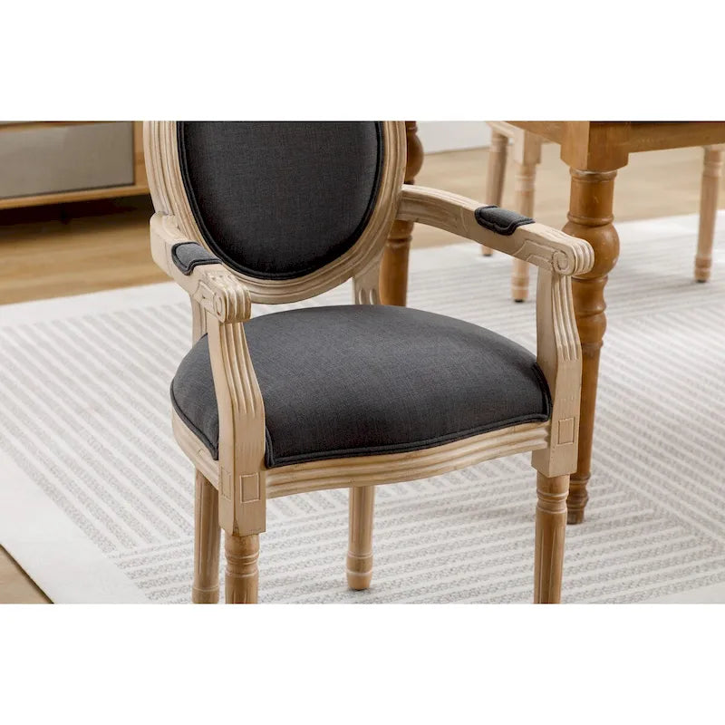 Upholstered Fabric Dining Armchair Set of 2