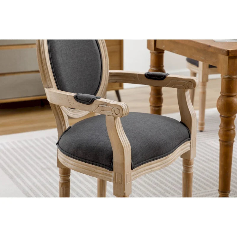 Upholstered Fabric Dining Armchair Set of 2