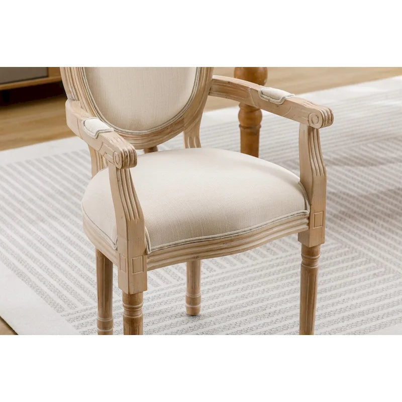 Upholstered Fabric Dining Armchair Set of 2