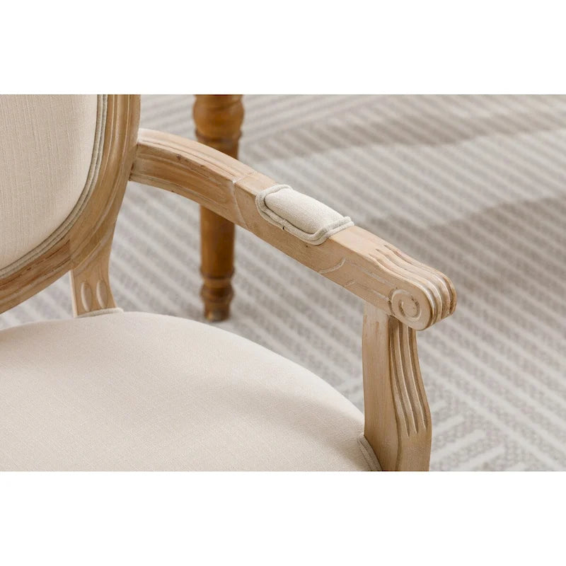 Upholstered Fabric Dining Armchair Set of 2