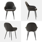 Glitzhome Set of 2/4/6 Mid-Century Modern Faux Leather Accent Dining Chairs