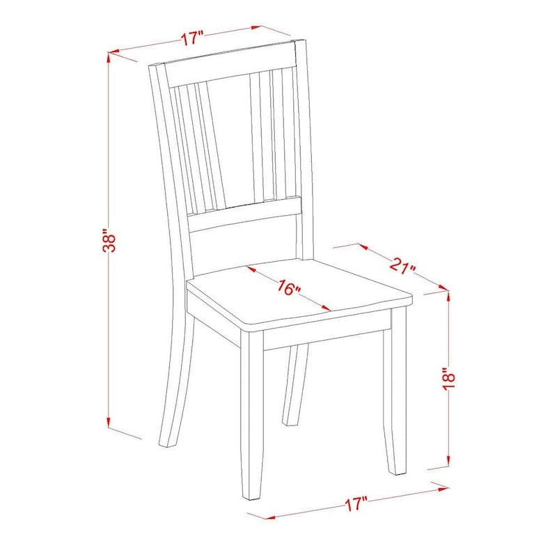 Ensemble de salle à manger East West Furniture comprenant une table à manger rectangulaire et des chaises de salle à manger avec un banc (options de type d'assise de chaise)