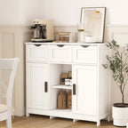 Meuble de rangement en bois avec tiroirs et étagères, Meuble d'appoint pour salon, chambre à coucher