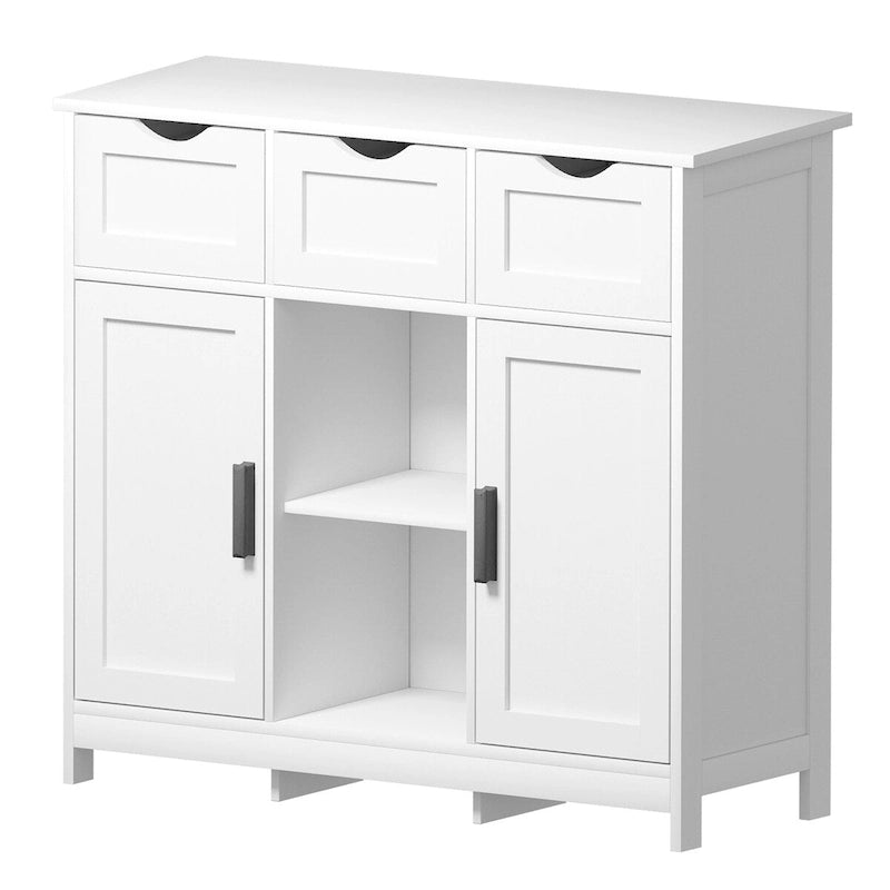 Meuble de rangement en bois avec tiroirs et étagères, Meuble d'appoint pour salon, chambre à coucher