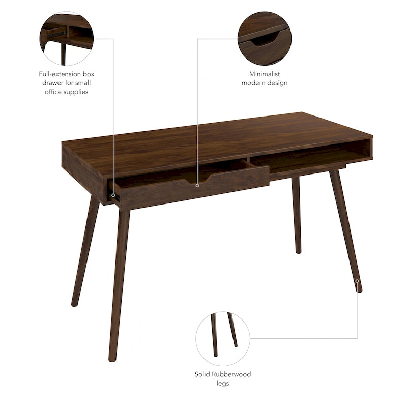 Bureau d'écriture et informatique Bush Furniture Nora 54W avec rangement