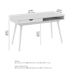 Bureau d'écriture et informatique Bush Furniture Nora 54W avec rangement