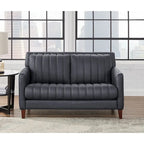 Ensemble canapé, causeuse et fauteuil en cuir pleine fleur Hydeline Ennis - Canapé, causeuse, fauteuil