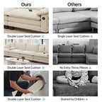 Modular Sectional Sofa Set Convertible Sectional Sleeper Sofa with Chaise for Apartment