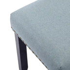 Modern 44 L Nailhead Trim Upholstered Bench with Wood Legs