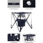 Camping Table with Cooler, Tailgating Table, Beach Table, Portable Table, Ultralight Compact with Carry Bag for Outdoor
