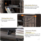 Meuble TV en bois de ferme, centre de divertissement rustique, meuble console - n/a