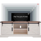 Meuble TV en bois de ferme, centre de divertissement rustique, meuble console - n/a