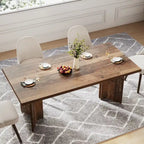 Farmhouse Wood Rectangular Dinner Dining Table for Kitchen Dining Room