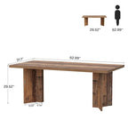 Farmhouse Wood Rectangular Dinner Dining Table for Kitchen Dining Room
