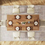 Farmhouse Wood Rectangular Dinner Dining Table for Kitchen Dining Room