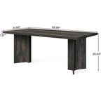 Farmhouse Wood Rectangular Dinner Dining Table for Kitchen Dining Room
