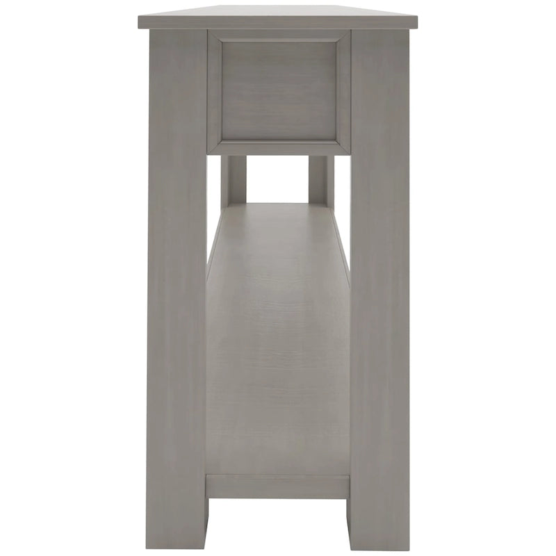 Console Table/Sofa Table with Storage Drawers and Bottom Shelf - 63L x 14W x 30H