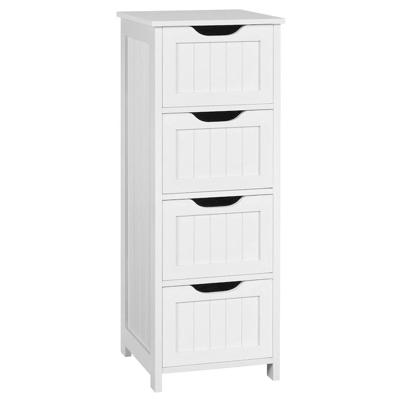 Meuble de Rangement Slim de Salle de Bain Yaheetech avec 4 Tiroirs