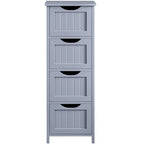 Meuble de Rangement Slim de Salle de Bain Yaheetech avec 4 Tiroirs
