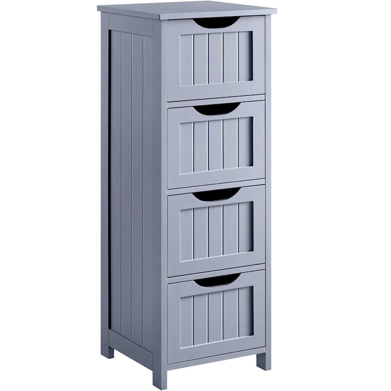 Meuble de Rangement Slim de Salle de Bain Yaheetech avec 4 Tiroirs