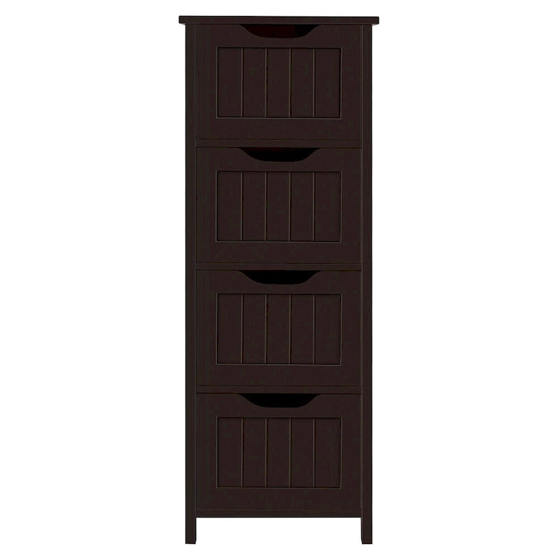 Meuble de Rangement Slim de Salle de Bain Yaheetech avec 4 Tiroirs