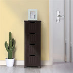 Meuble de Rangement Slim de Salle de Bain Yaheetech avec 4 Tiroirs