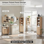 68 Tall Modern Over The Toilet Storage Cabinet, Tall Wood Space Saver - N/A