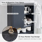 68 Tall Modern Over The Toilet Storage Cabinet, Tall Wood Space Saver - N/A