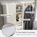 68 Tall Modern Over The Toilet Storage Cabinet, Tall Wood Space Saver - N/A